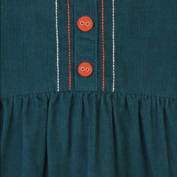 Beebay Green Woodland Creatures Corduroy A-Line Dress - Girls, Size 7Y, NWOT - Picture 4 of 12